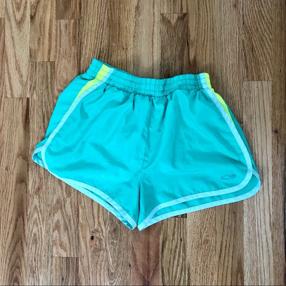 Champion light blue and yellow athletic shorts